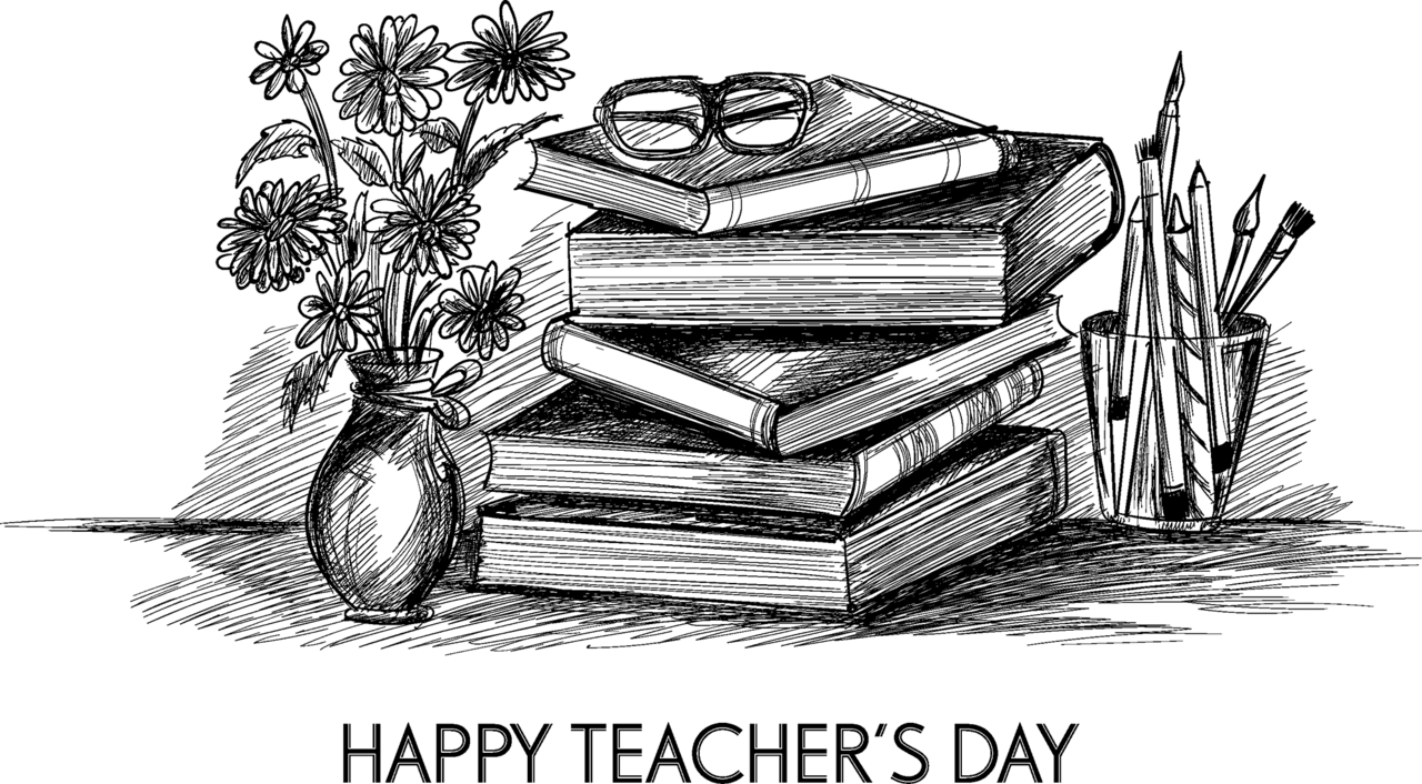 Teacher day clipart vector