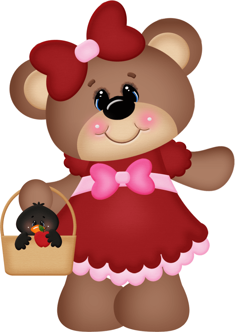 Teddy bear pin page clipart image 3