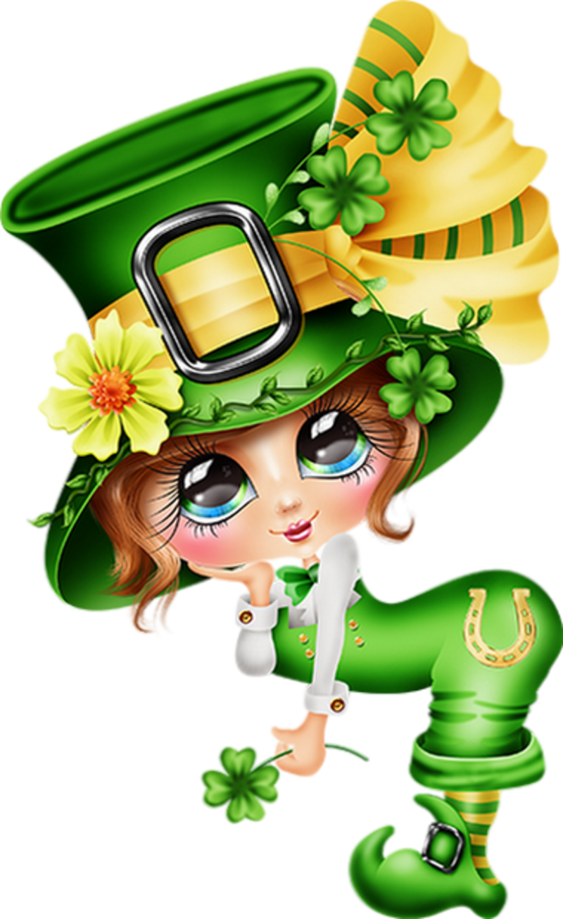 Leprechaun pin page clipart background 5