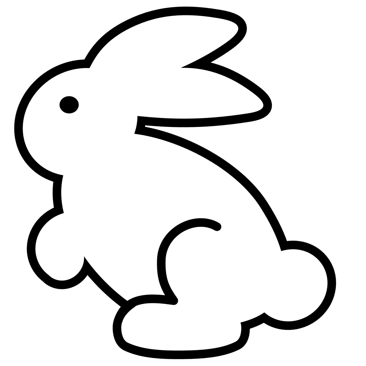 Rabbit bunny clipart black and white panda images