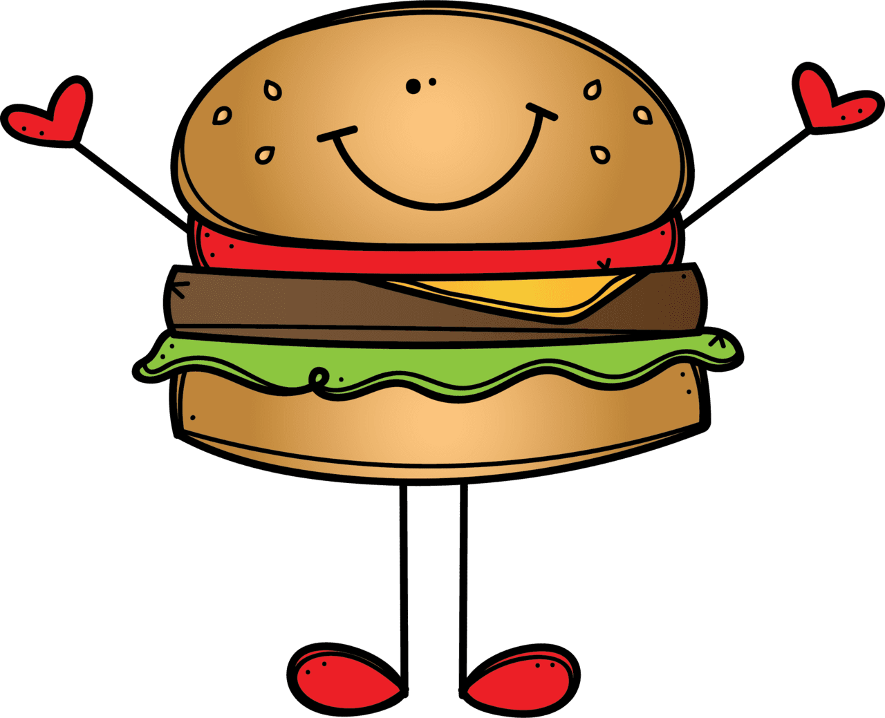 Hamburger pin page clipart free