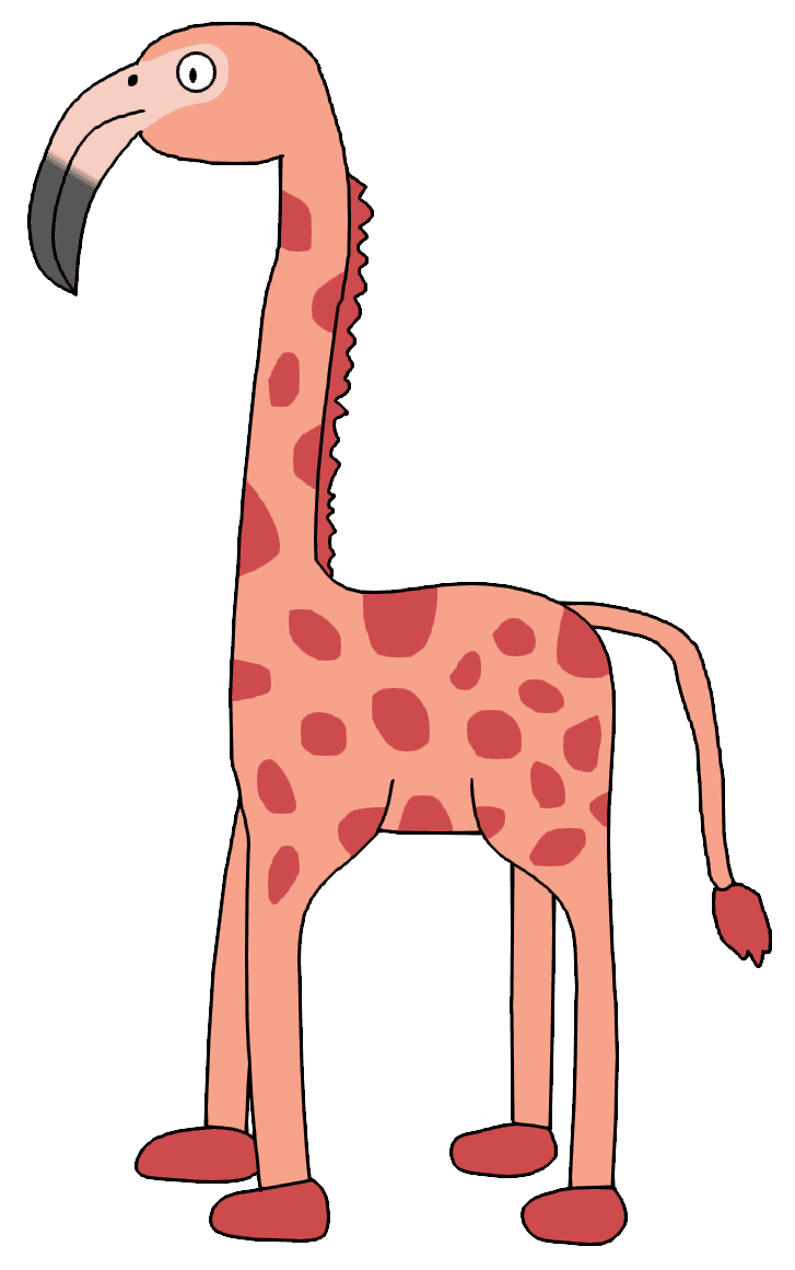 Flamingo giraffe by mm deviantart clipart background