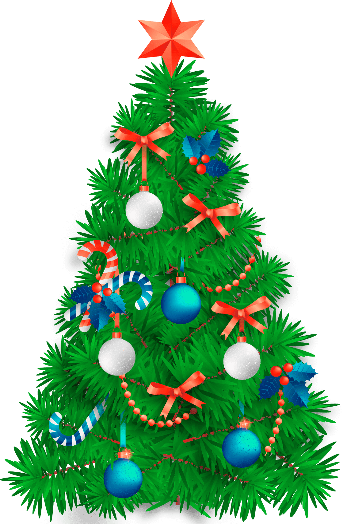 Christmas ornament led light design tree clipart image