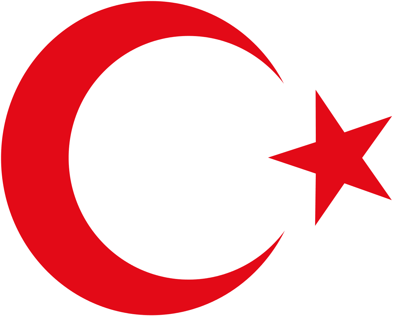 Turkey and emblem of national moon flag clipart photo