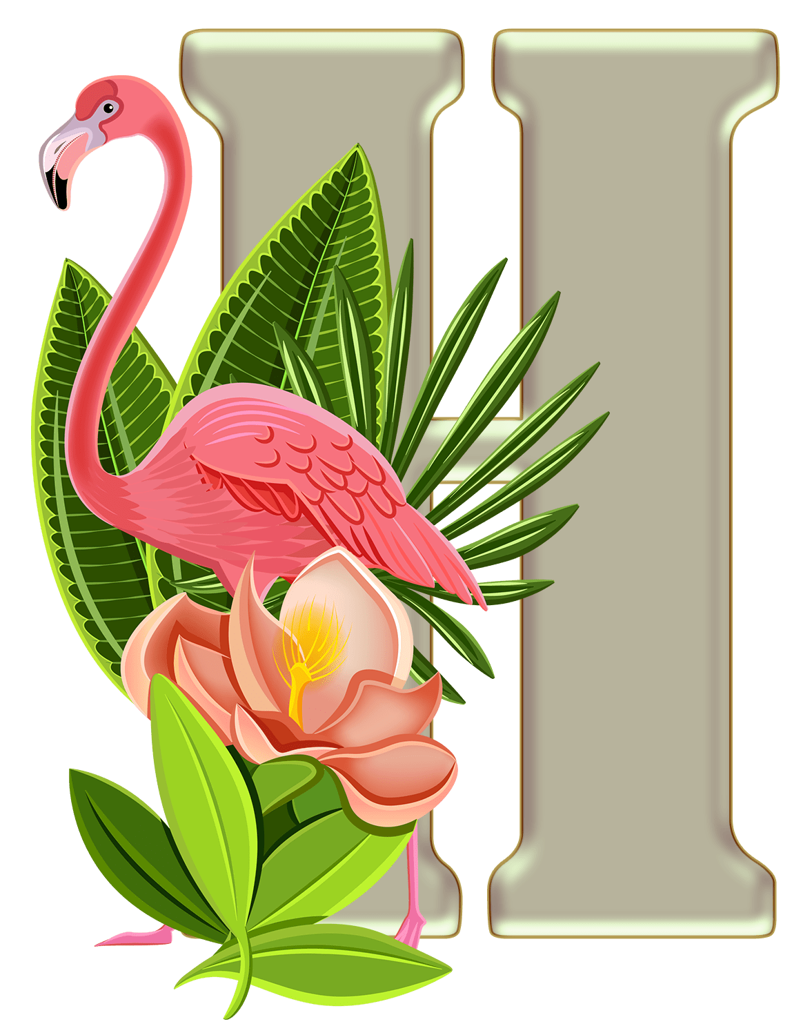 Flamingo clipart free