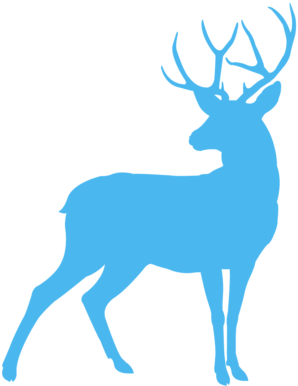 Deer vector silhouettes creazilla clipart 2