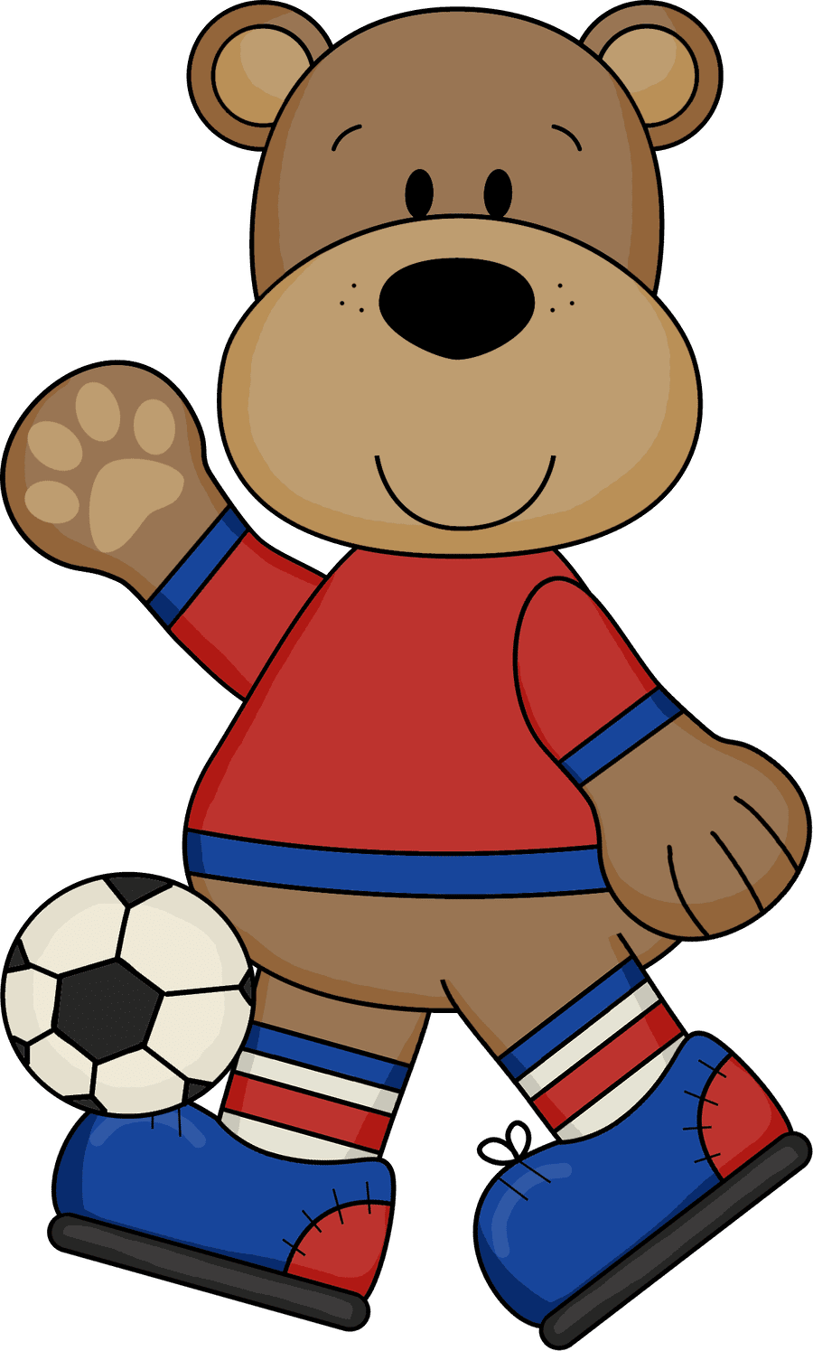 Soccer ursinhos ursinhas animal quilts teddy bear clipart image