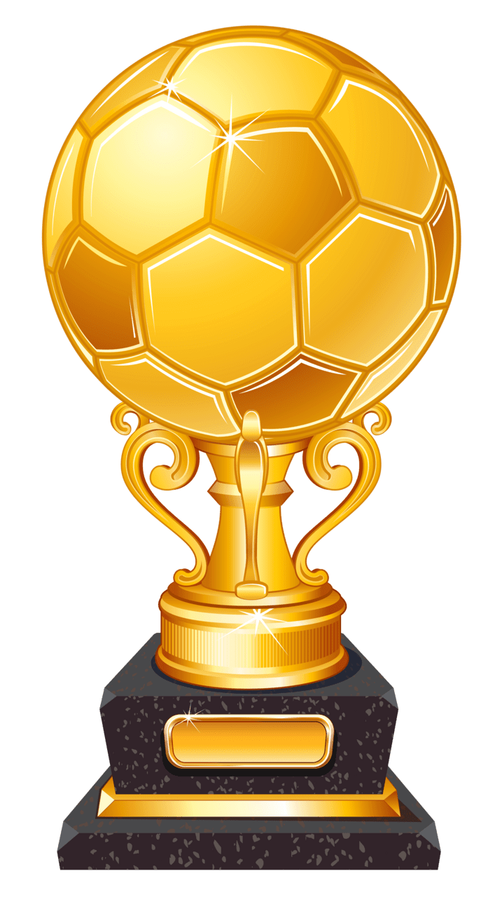 Soccer gold football award trophy clipart free