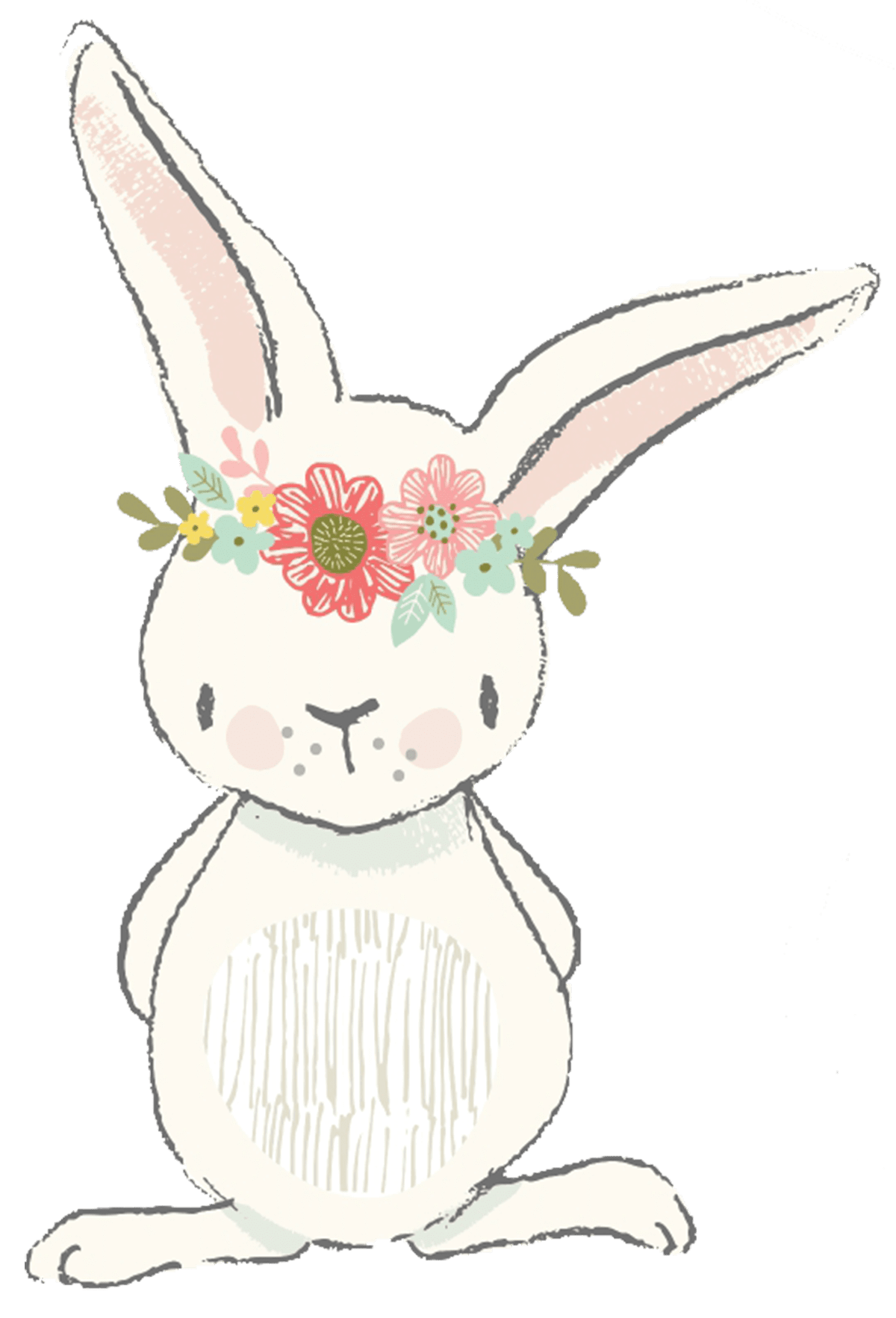 Bunny pin page clipart picture