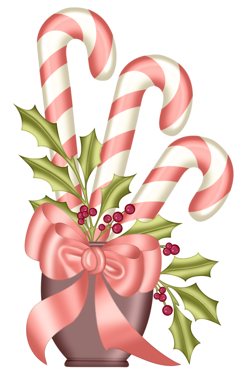 Candy cane holiday treats clipart logo