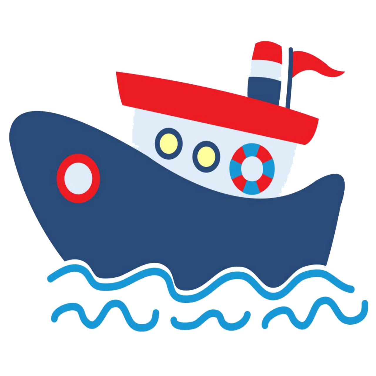 Boat sailor bear clipart logo