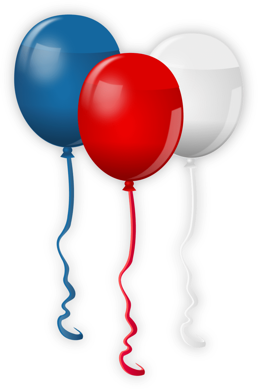 4th of july th balloons clipart photo