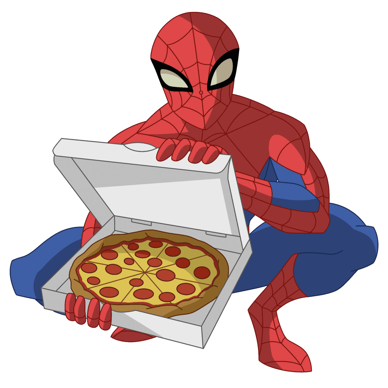 Spiderman pizza spidey by lunamidnight deviantart clipart transparent