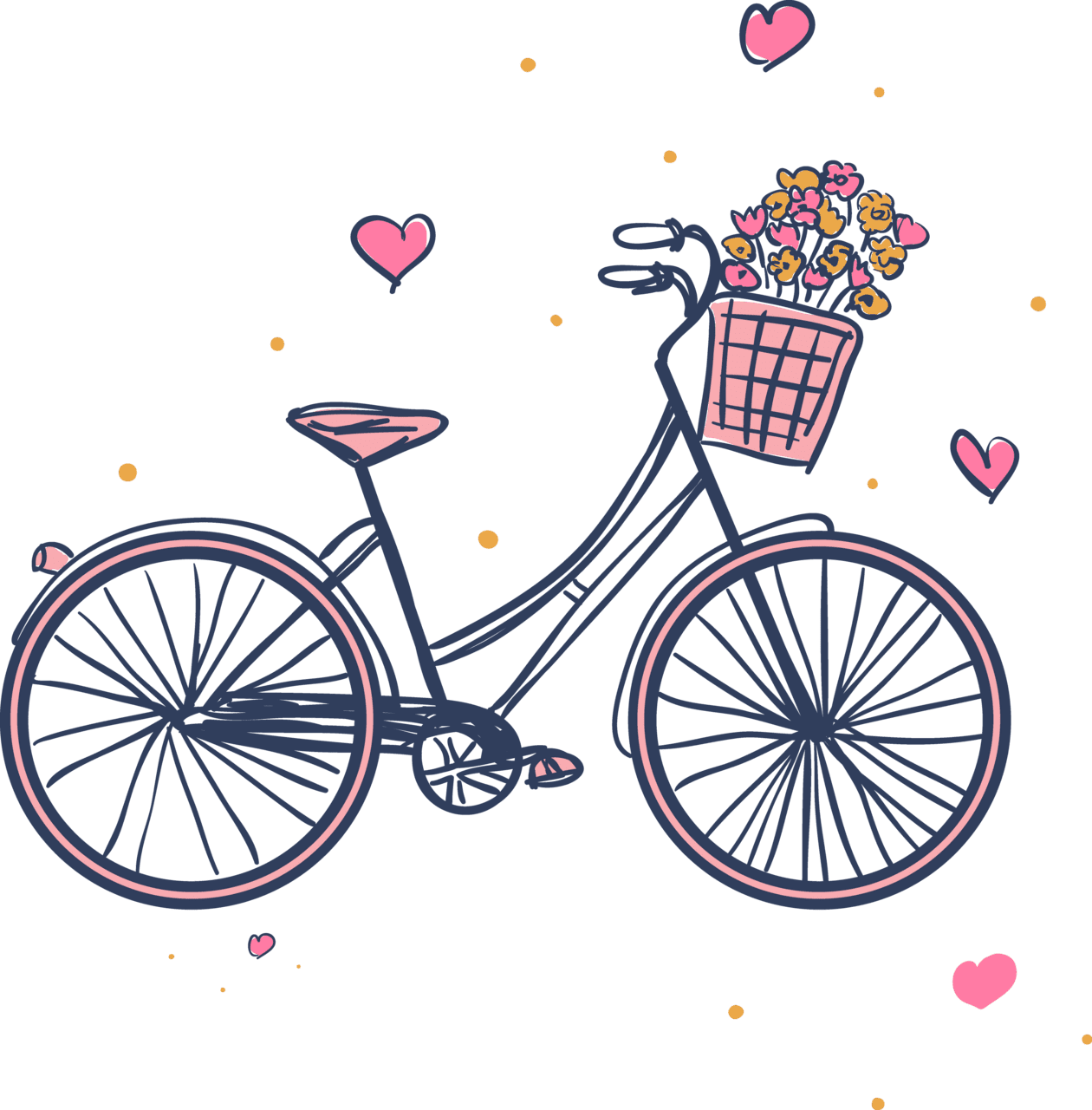 Bicycle pattern background frame unlimited clea clipart