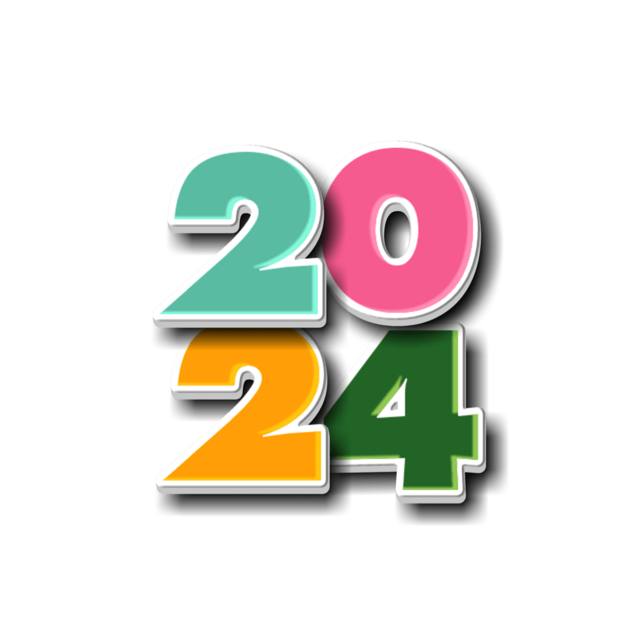 Happy new year 2024 clipart background