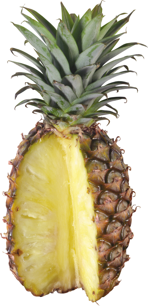 Pineapple apple cut open clipart image