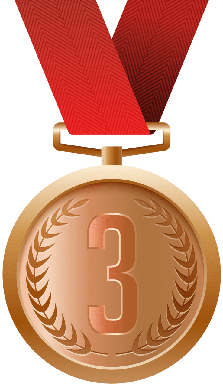 Congratulations bronze medal clipart logo