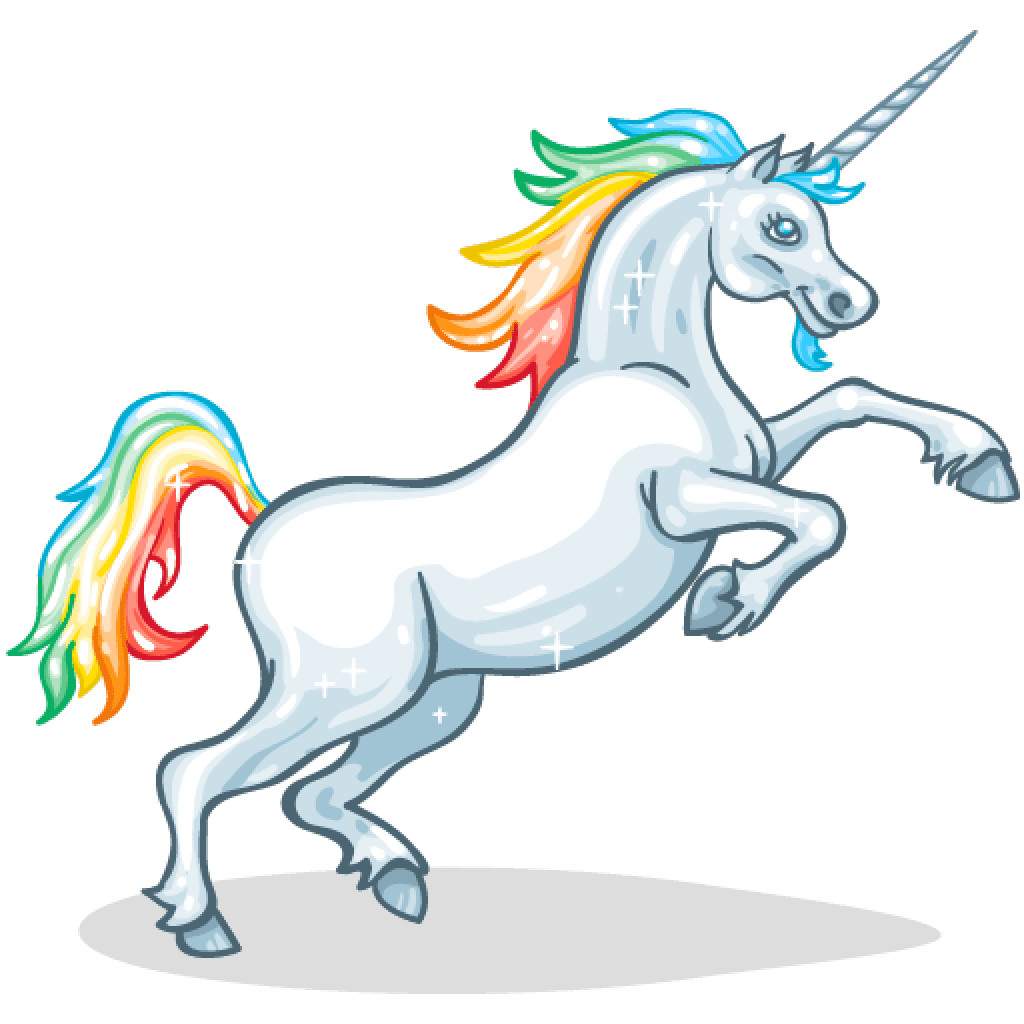 Adorable unicorn character for kids clipart picture