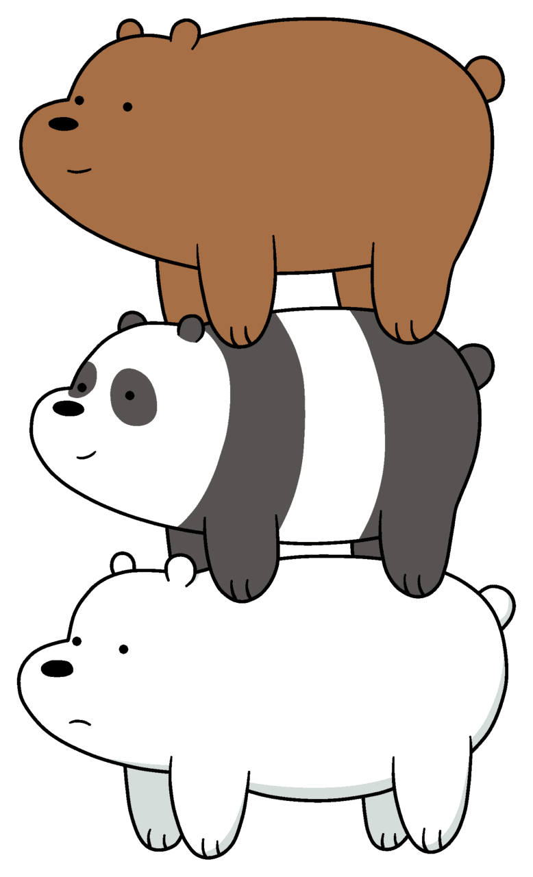 We bare bear stack stic clipart free