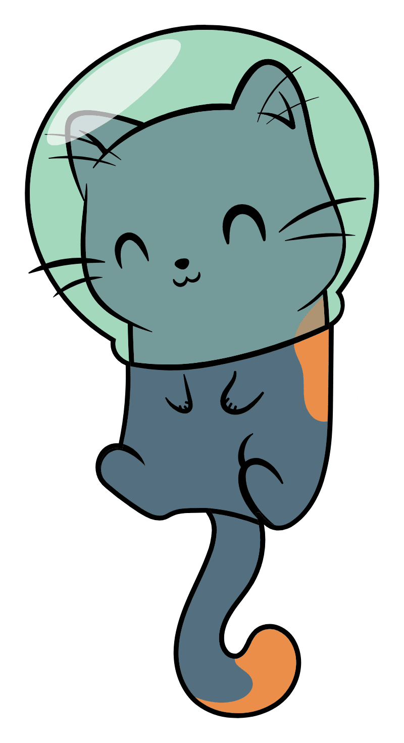 Cute cat astronaut clipart photo