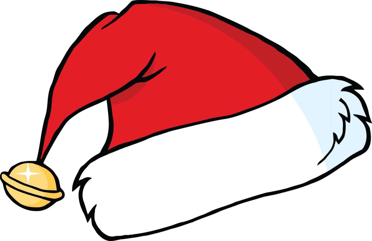 And use christmas hat clipart background