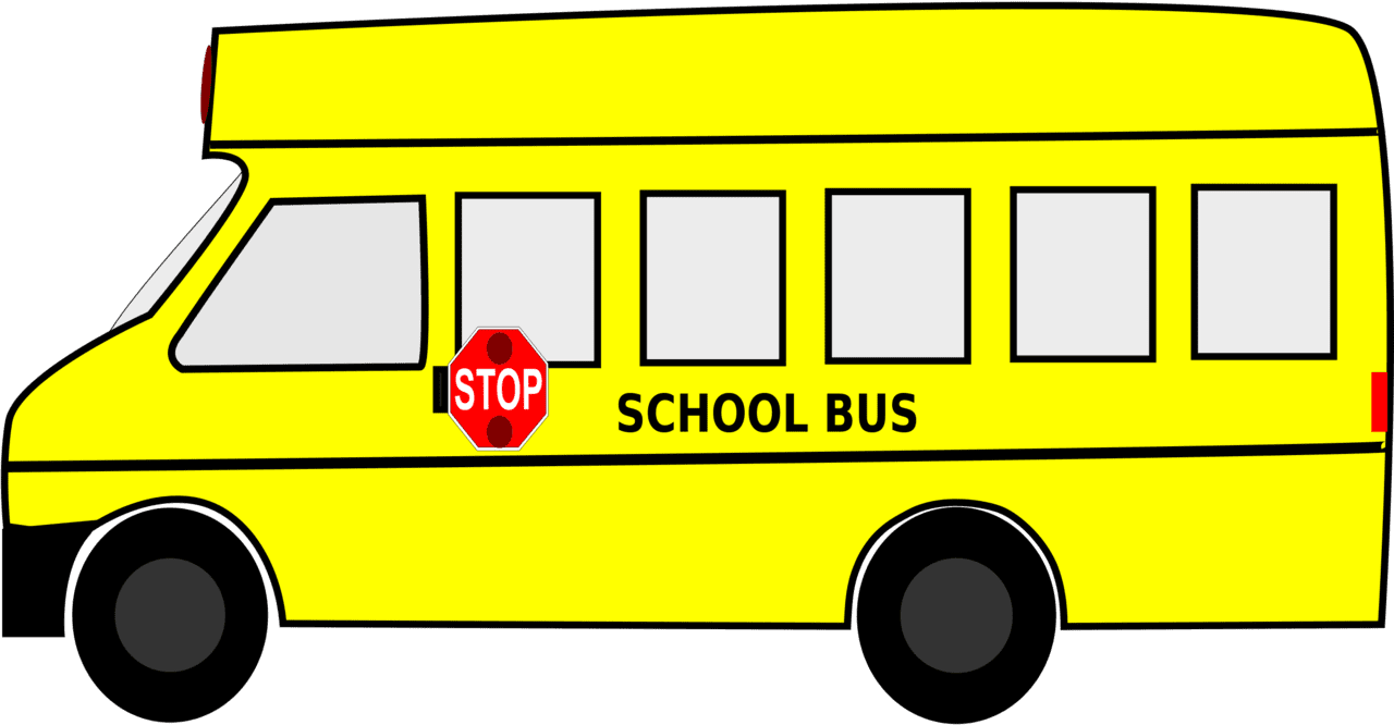 Stop sign clipart of bus background