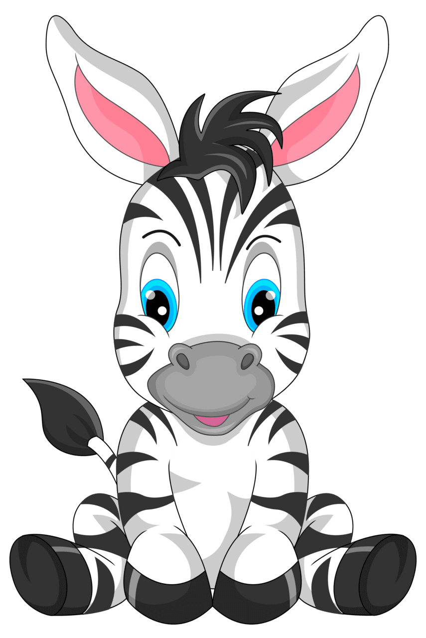 Animal cute zebra cartoon clipart image