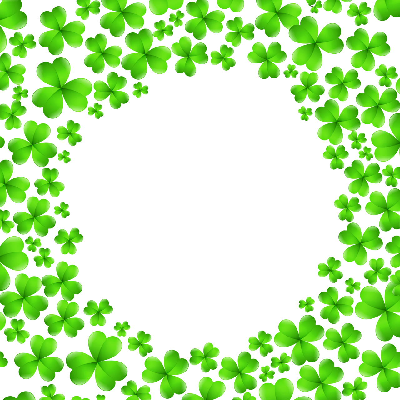 St patrick day shamrock decoration clipart image