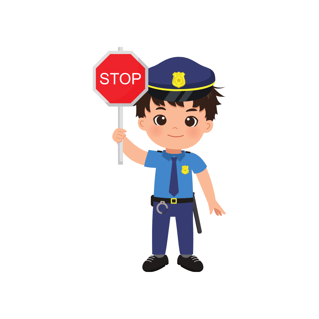 Stop sign police clipart logo