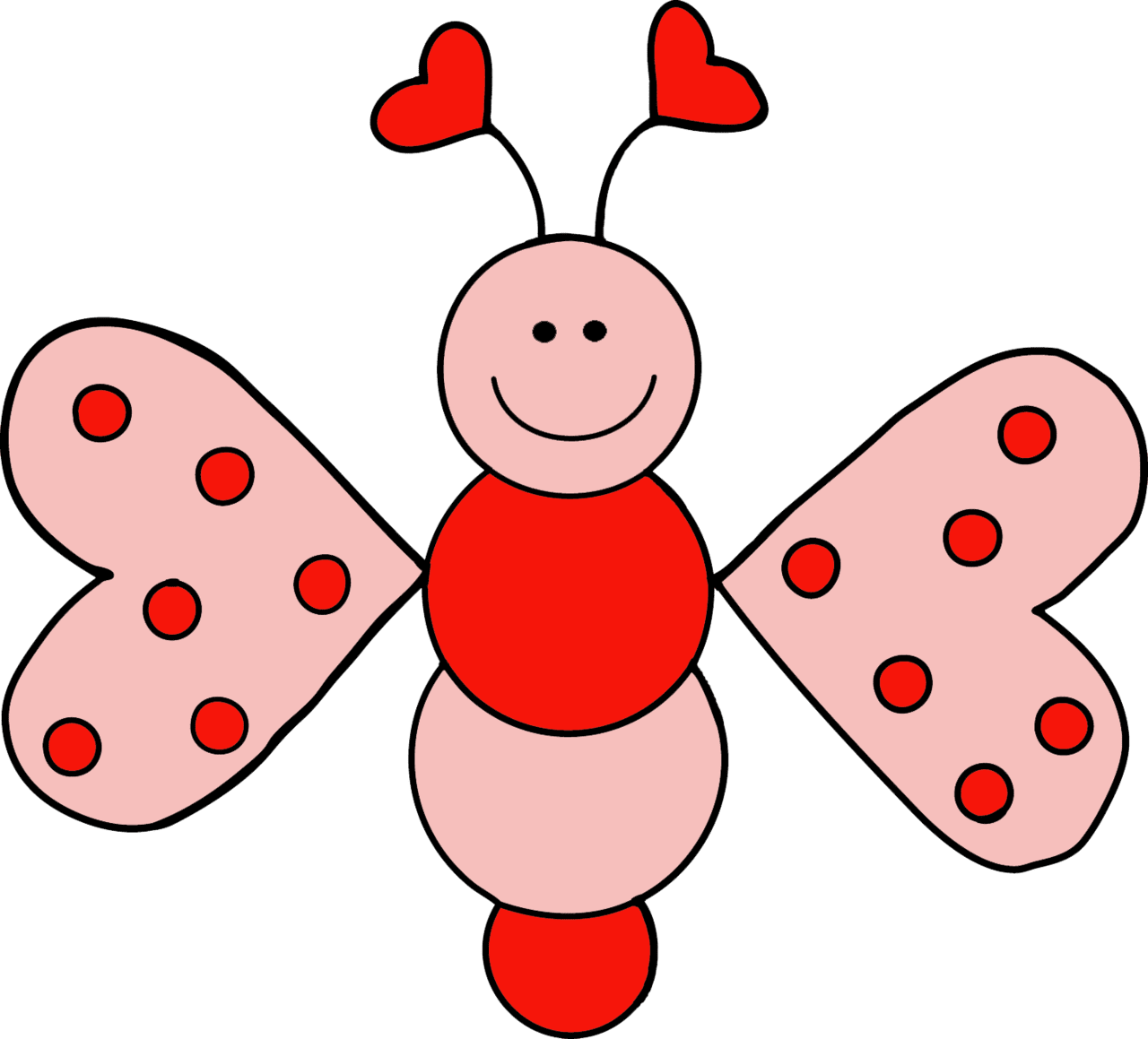 Valentines love bugs bie clipart transparent