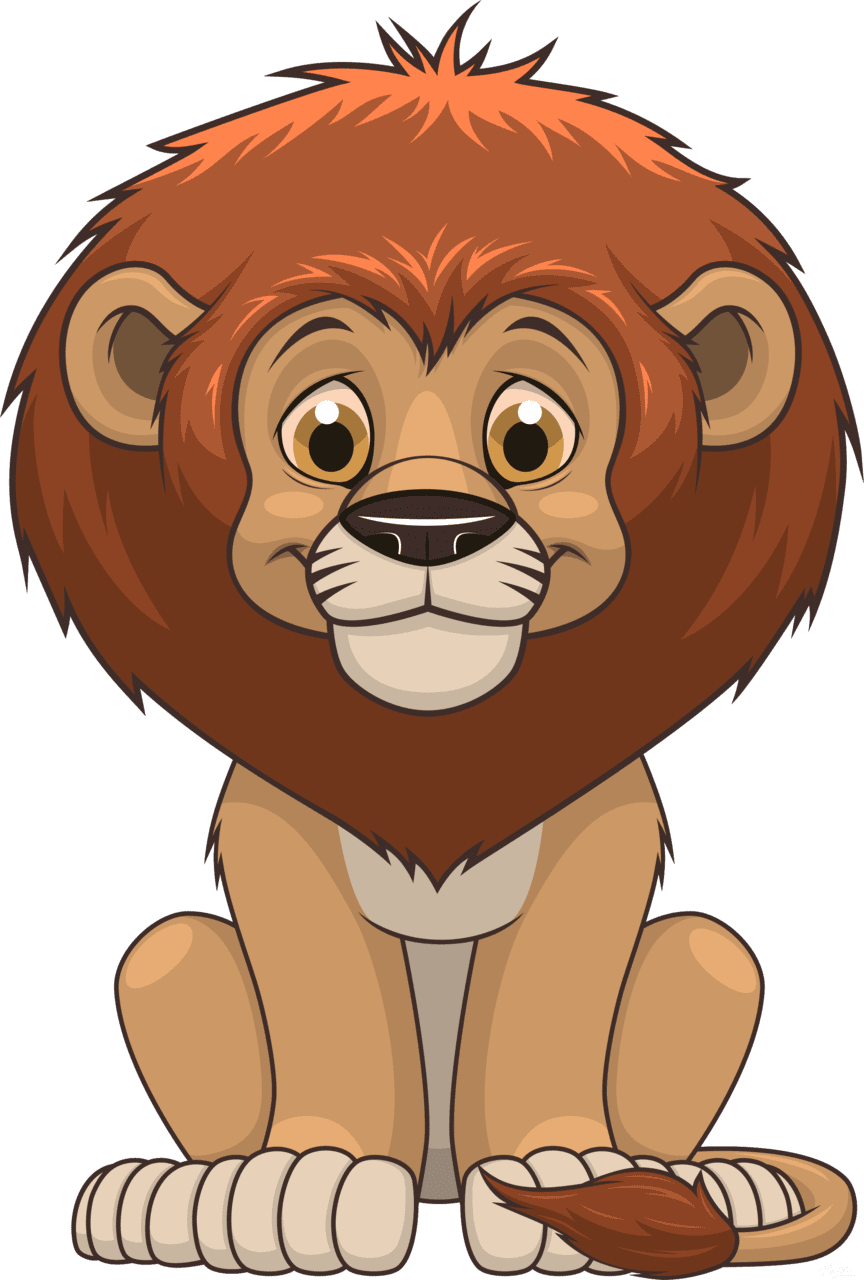 Lion pin page clipart background 2