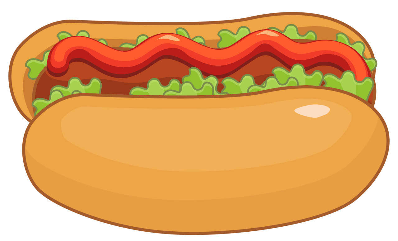 Hot dog pin page clipart free