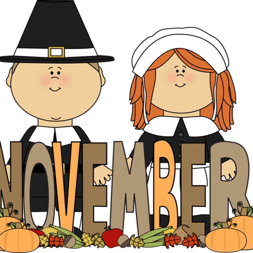 Word clipart month of november pilgrims in the mayflower picture