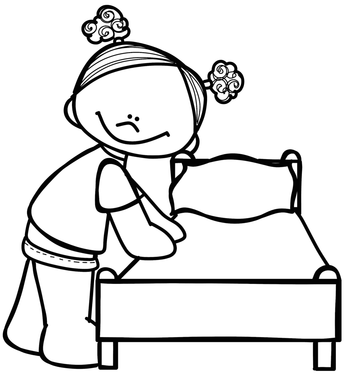 Bed pin page clipart image