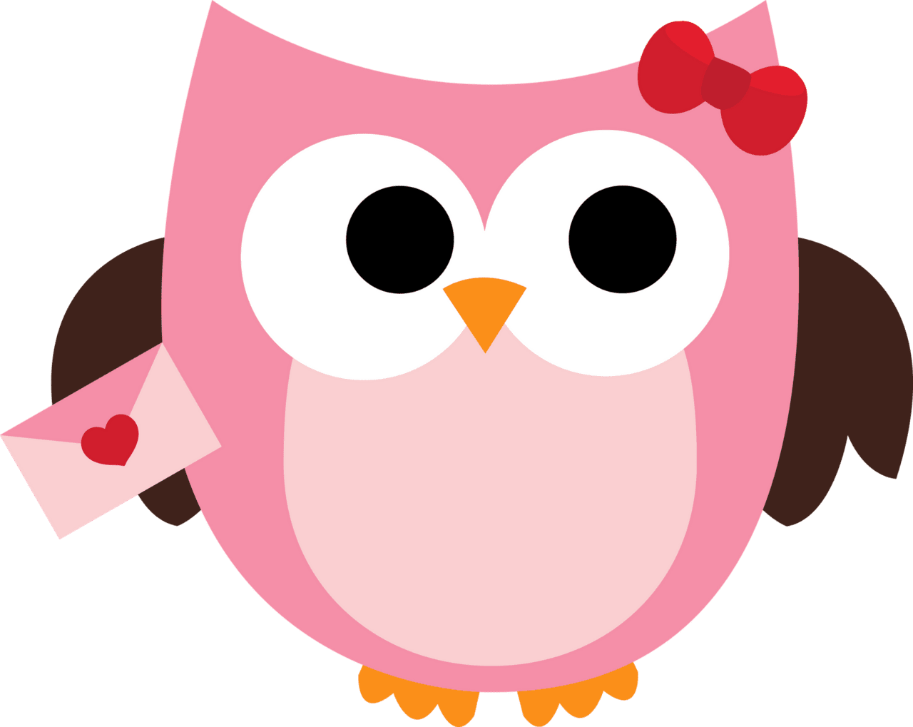 Valentines pink owl clipart best background