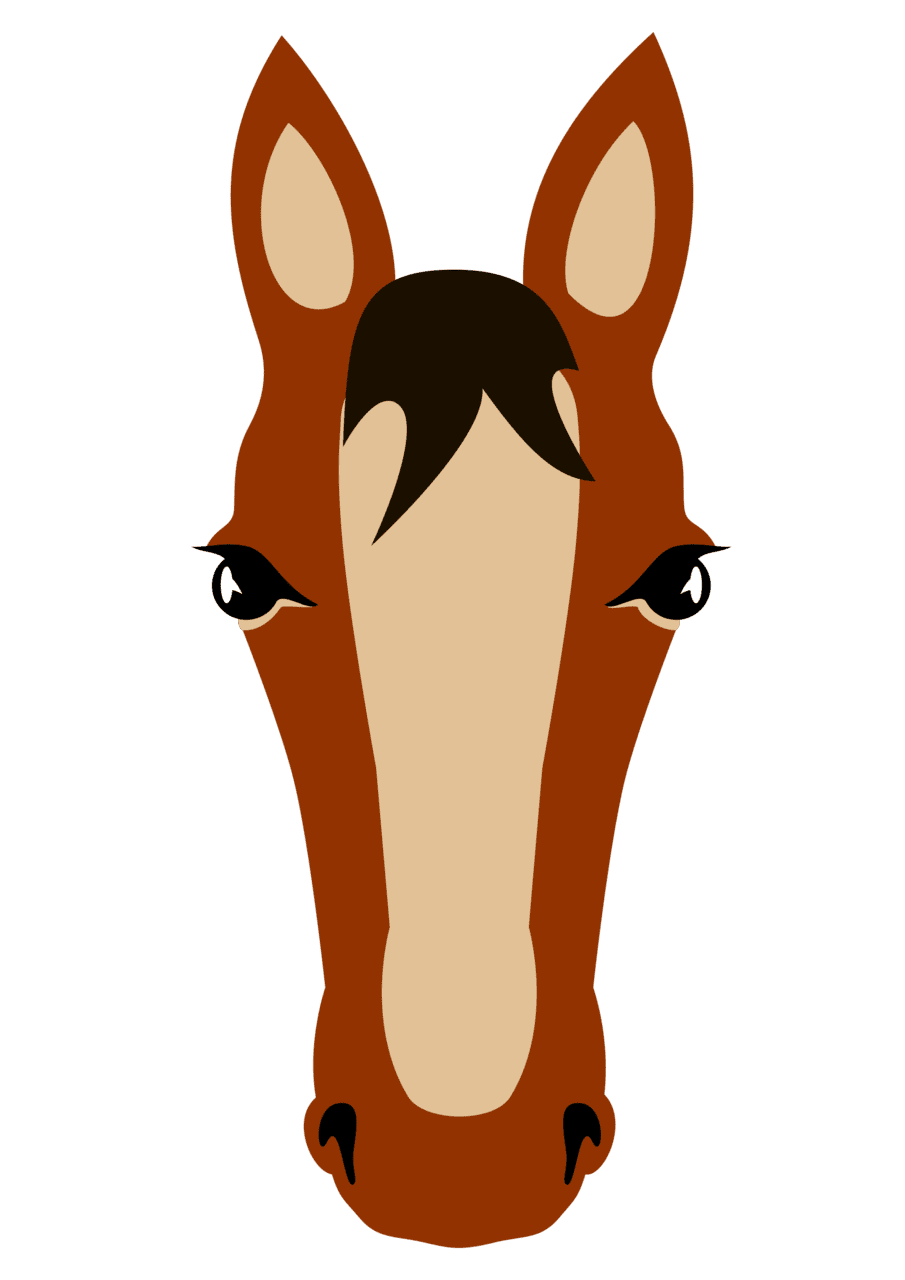 Horse face clipart free