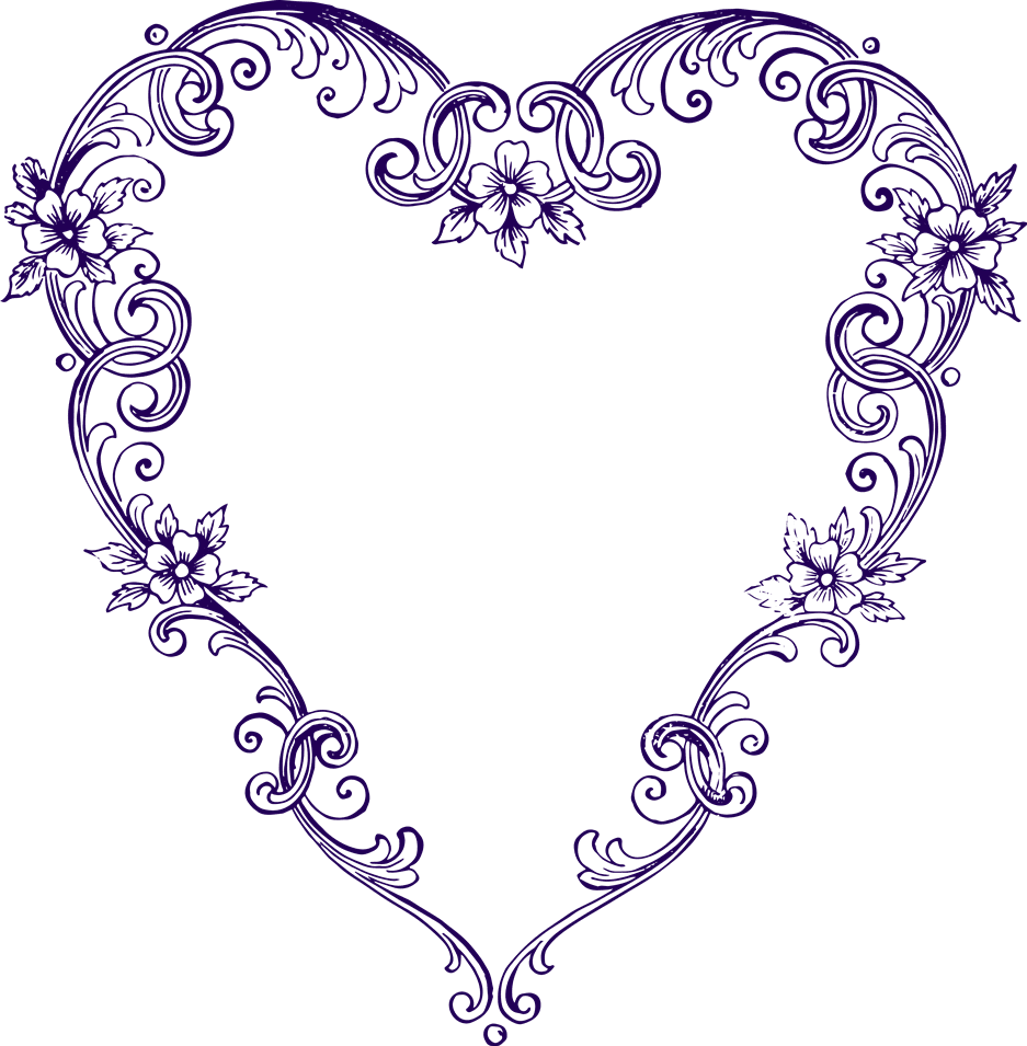 Heart black and white pin page clipart logo 3