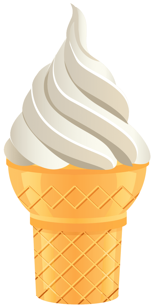 Vanilla ice cream cone clipart image