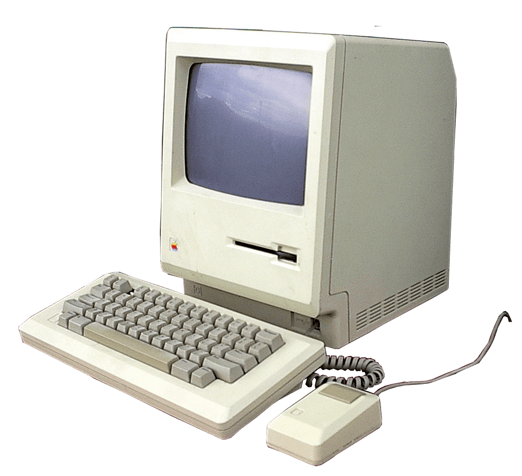 Computer mac vintage puter stic clipart vector