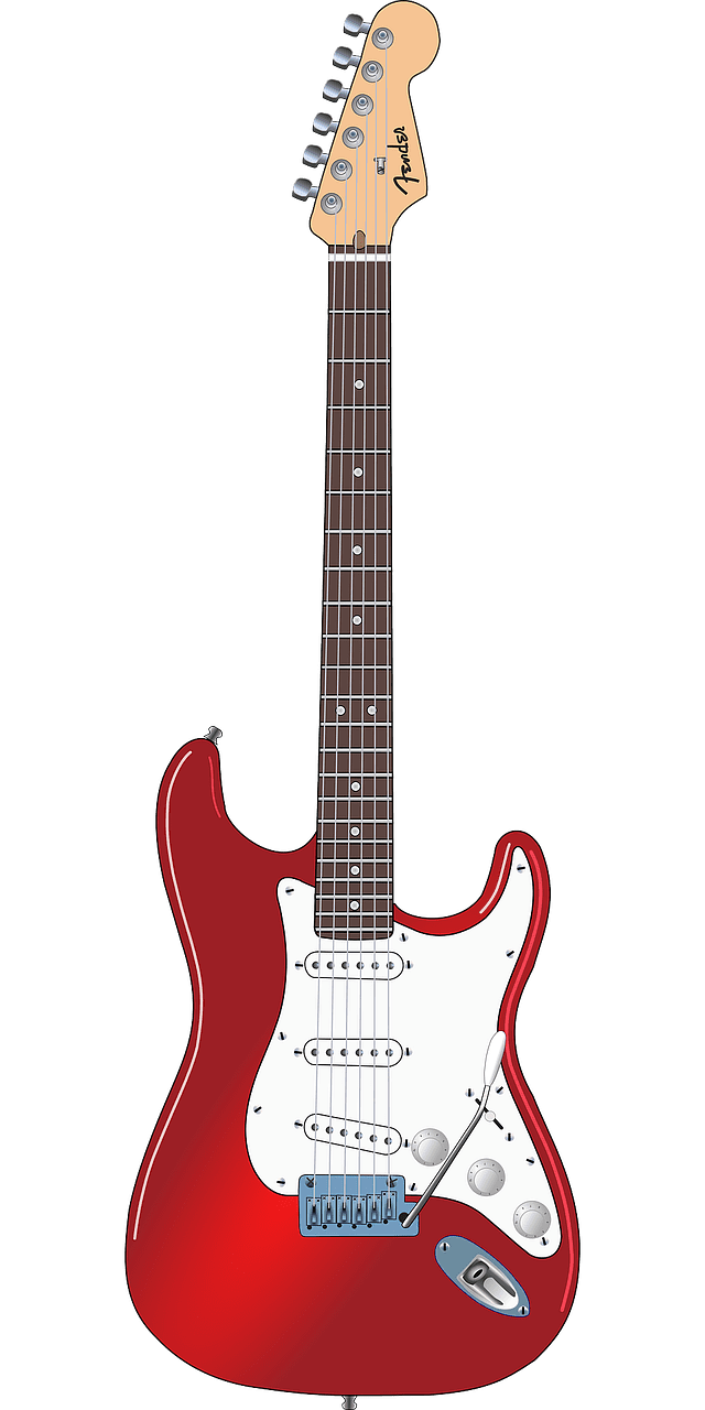 Guitar electric str vector graphic clipart