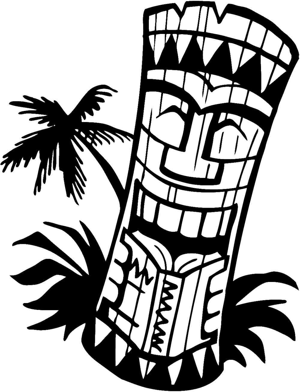 Flower black and white luau clipart clip art