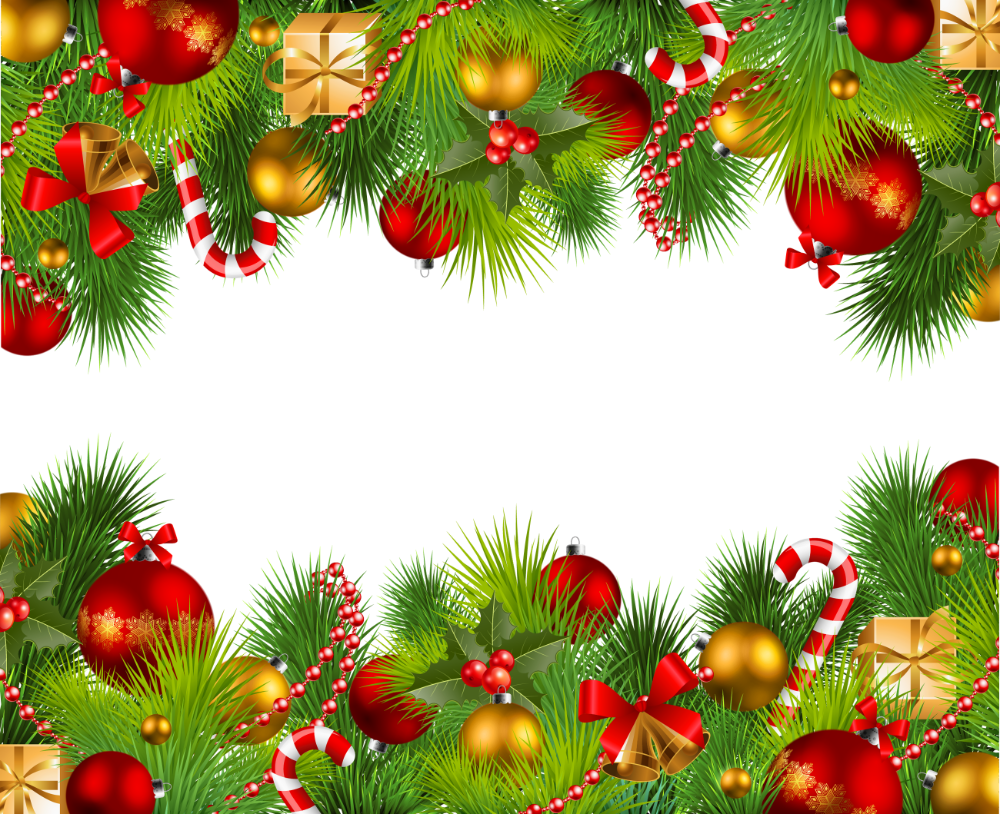 Christmas border decoration image with background clipart 2