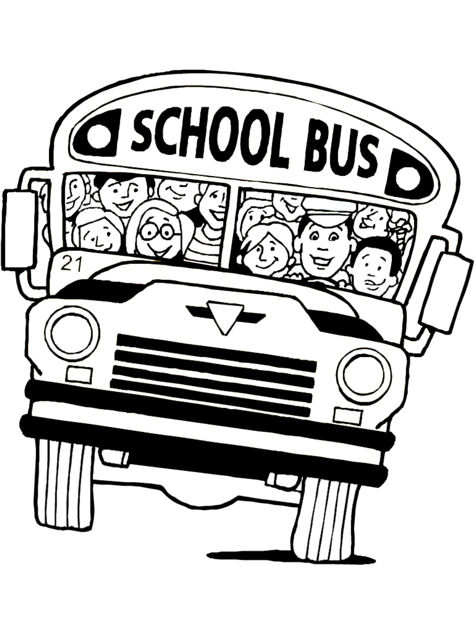 School bus coloring page printable ebook clipart image