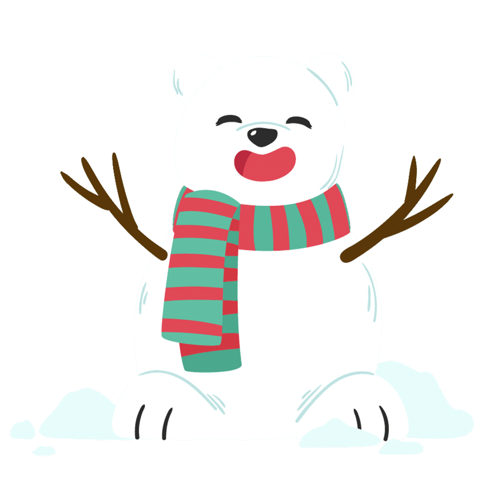 Winter cute snowman clipart for your holiday decorations image