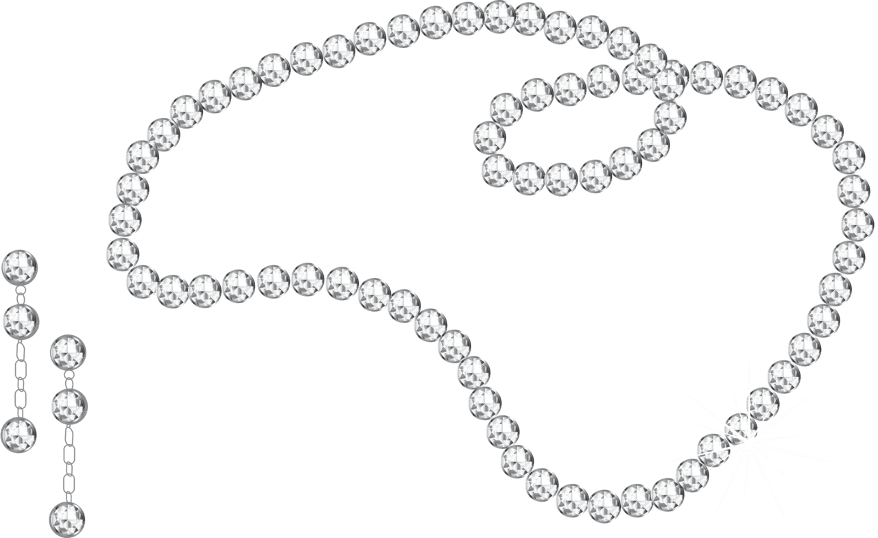 Diamond necklace and earrings clipart clip art