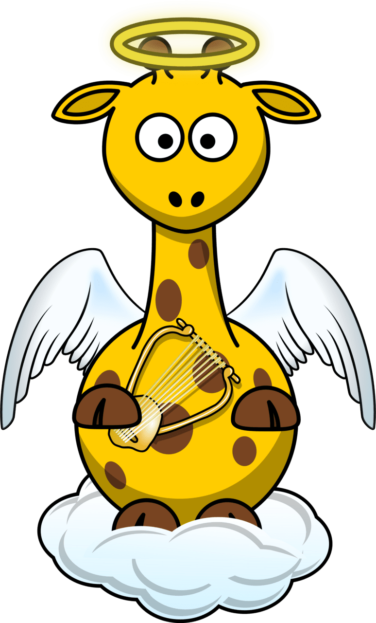 Giraffe angel clipart image