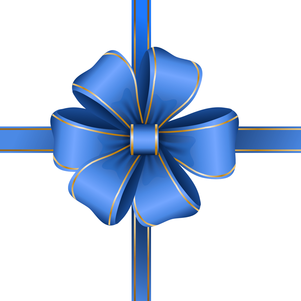 Decorative blue bow clipart image