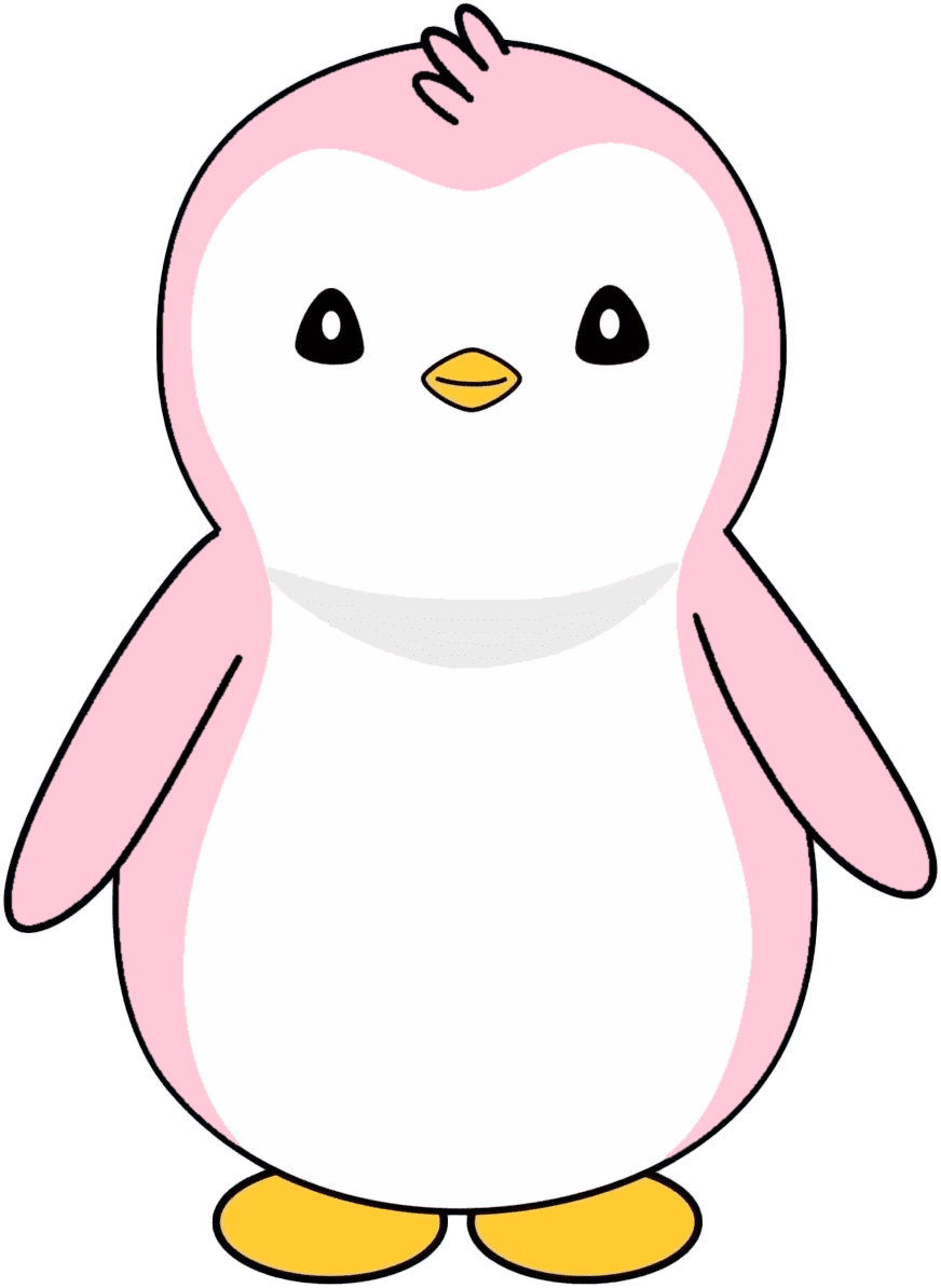 Polly the pink pudgy penguin clipart photo