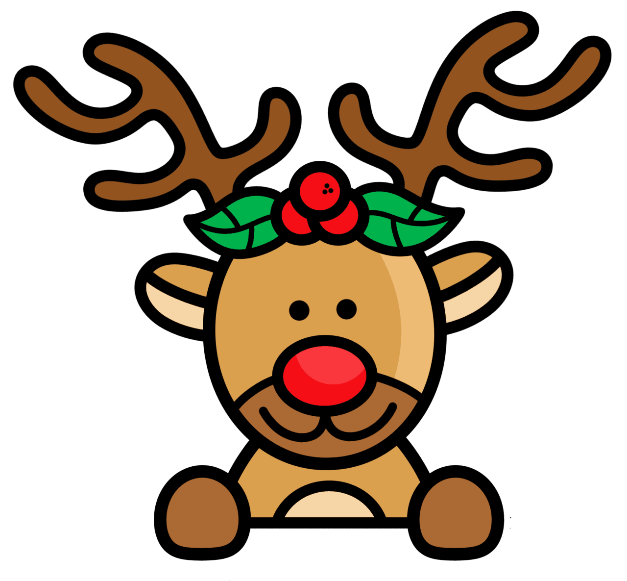 Reindeer pin page clipart vector