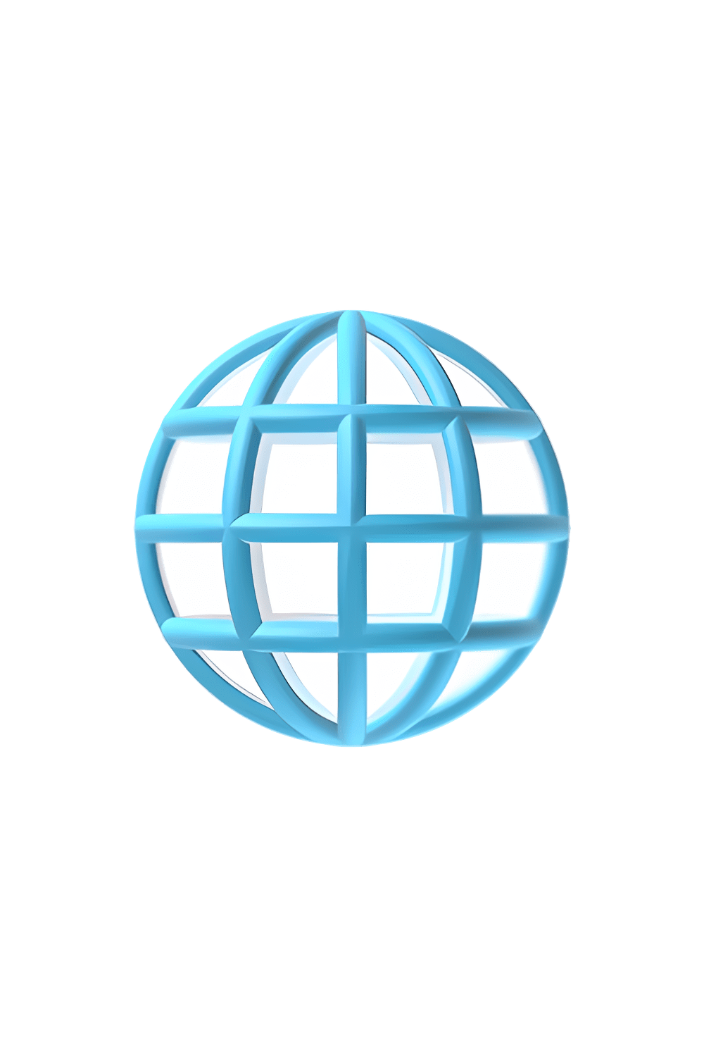 Disco ball globe with meridians emoji clipart image